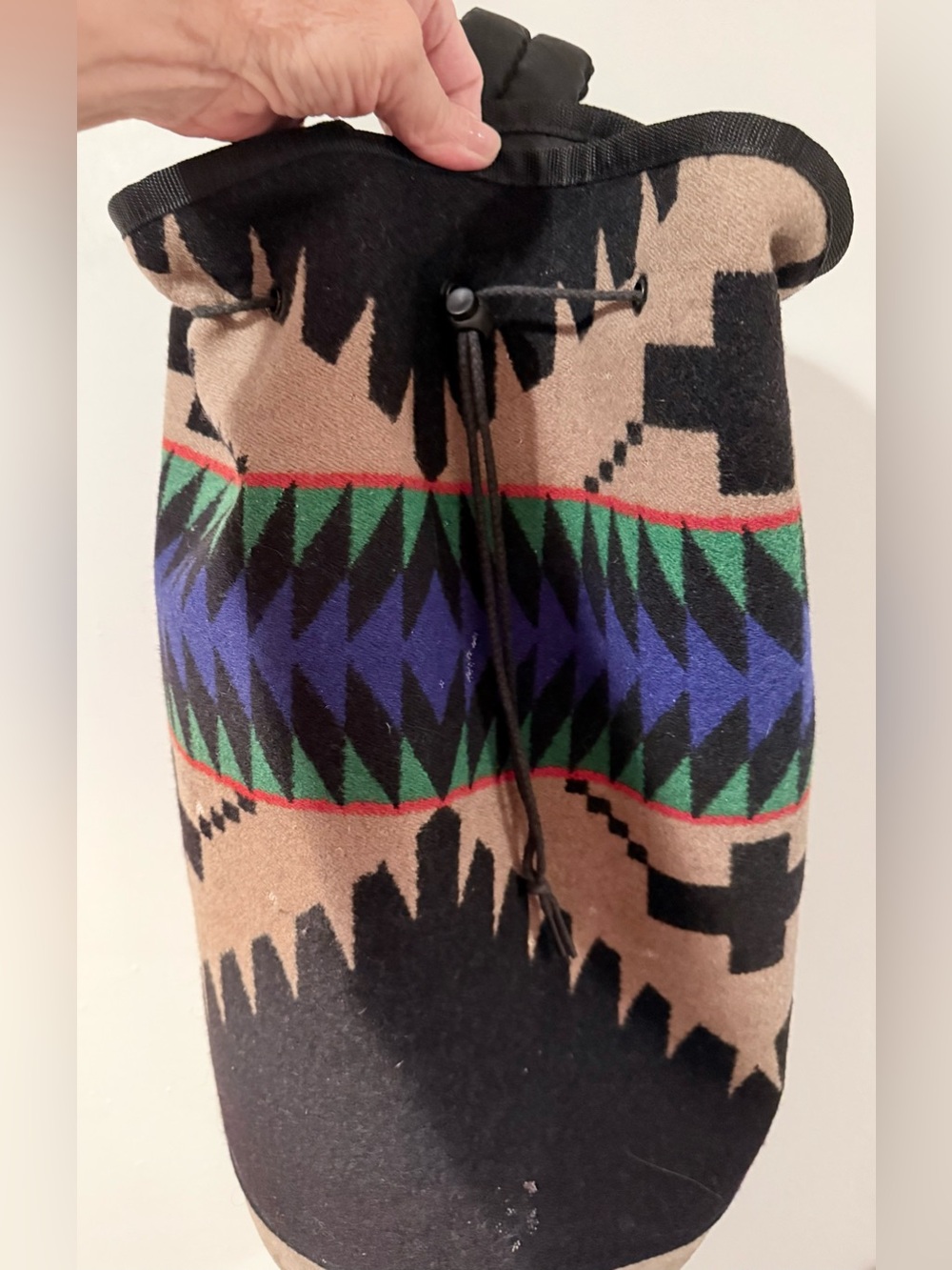 Pendleton High Grade Western Wear drawstring bag is a vintage wool piece